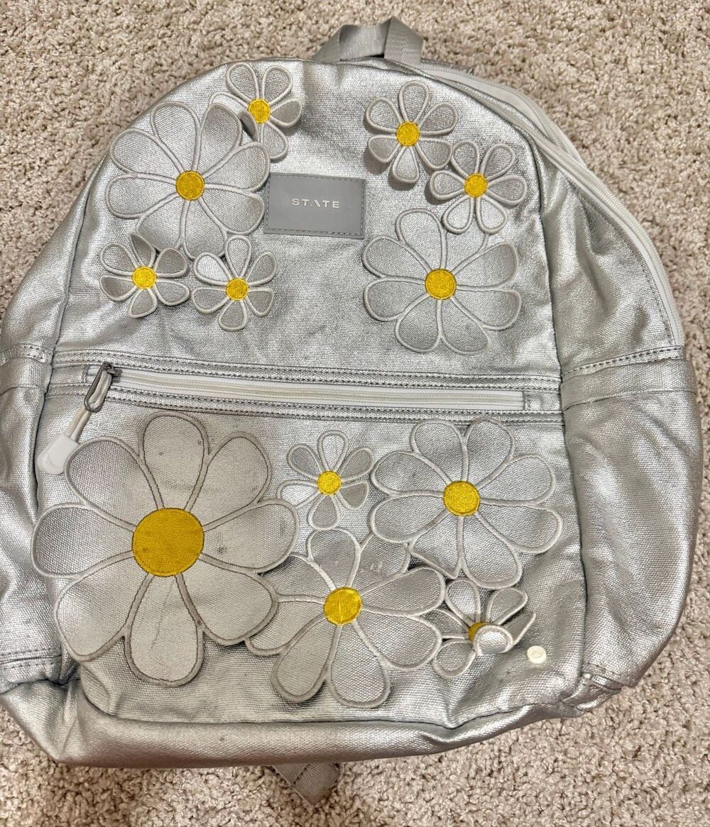 STATE Bags Kane Kids Double Pocket Backpack 3D Daisies